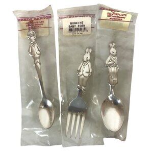 Reed & Barton for Royal Doulton Bunnikins 3 Pc Childrens Flatware Silverplate